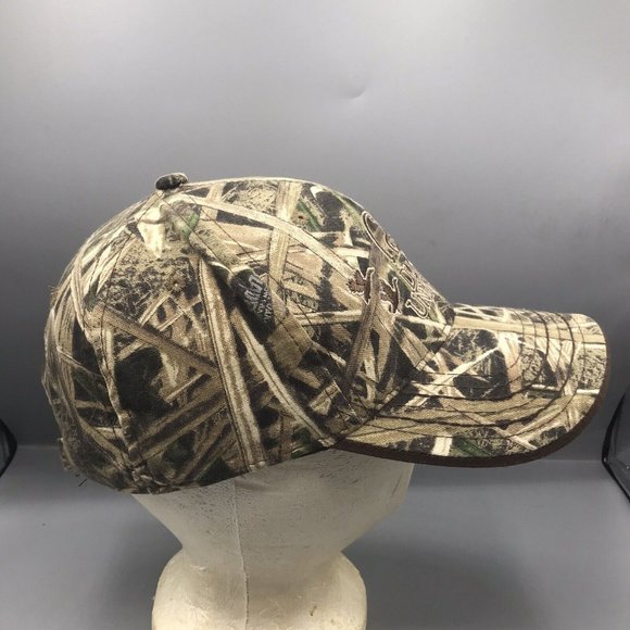 Ducks Unlimited Camo Hat Adjustable Cap DU Leader 2014 Mossy Oak Blades Mens EUC - Picture 2 of 6